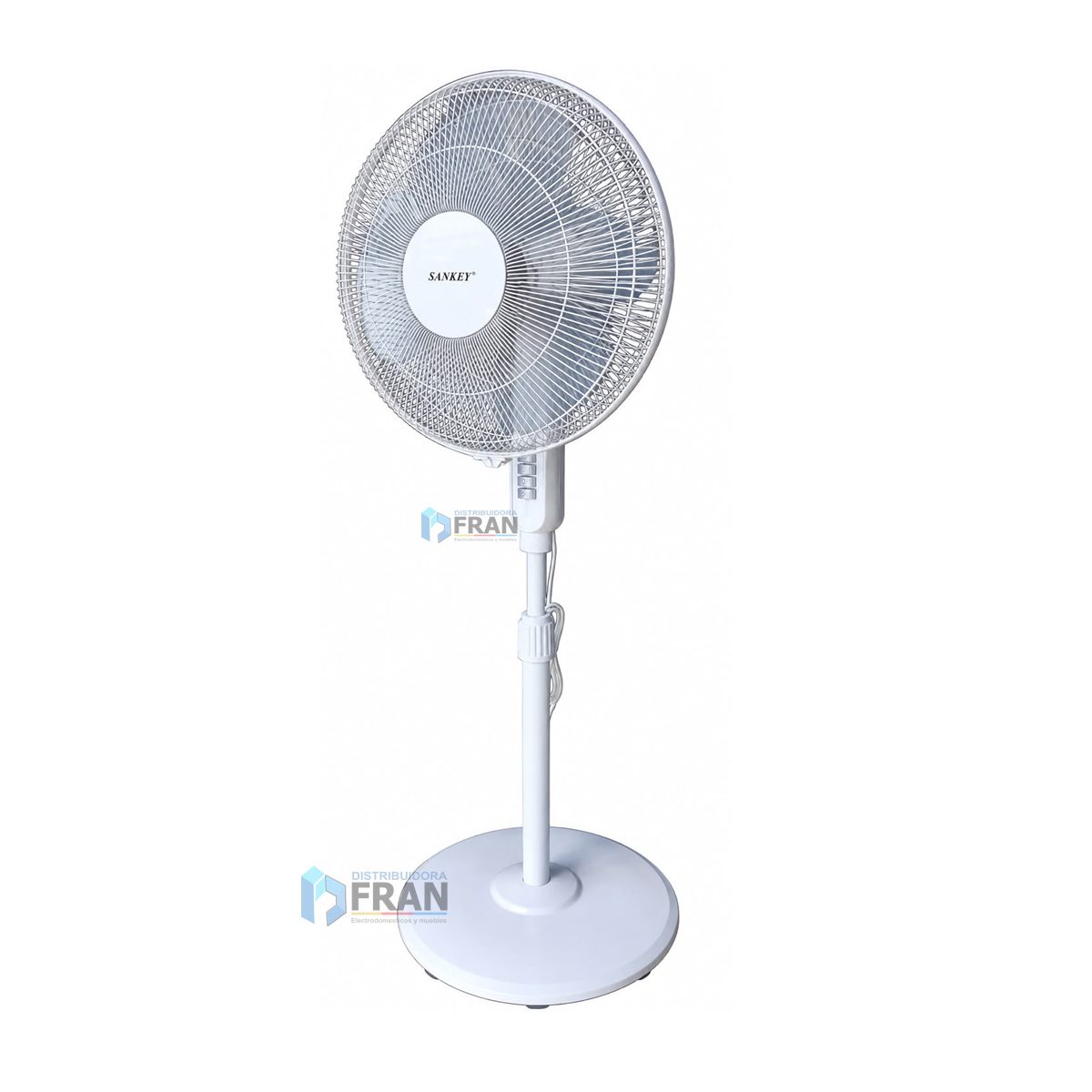 Ventilador Pedestal Sankey color Blanco
