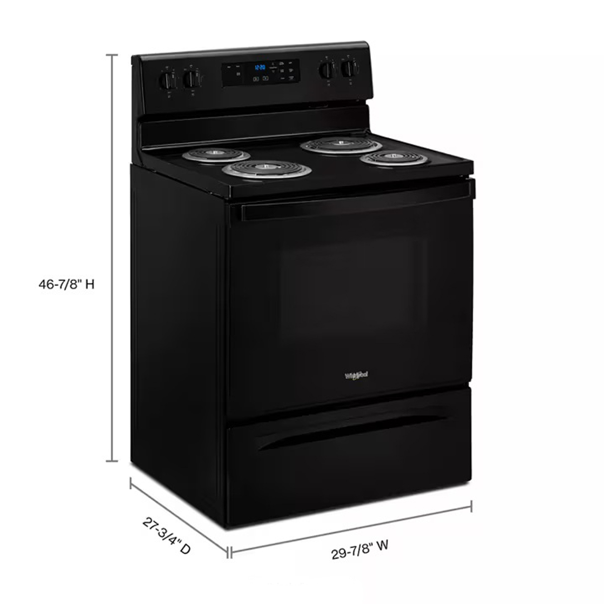 Estufa Eléctrica Disco Espiral Whirlpool 30pgl Negro